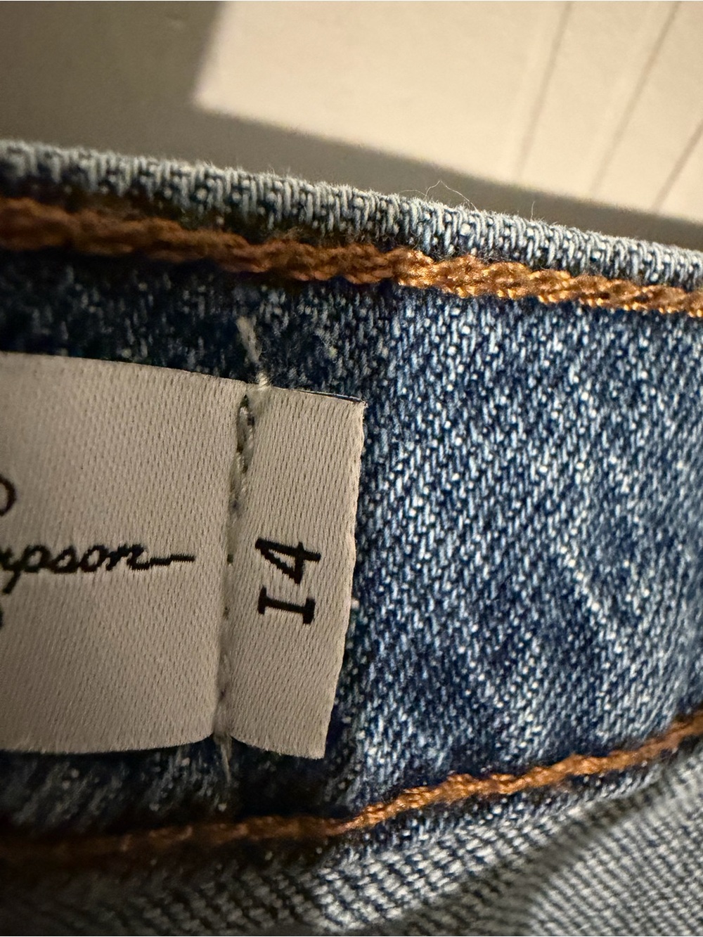 Jessica Simpson wide leg Blue Denim Jeans 14 - Picture 6 of 6
